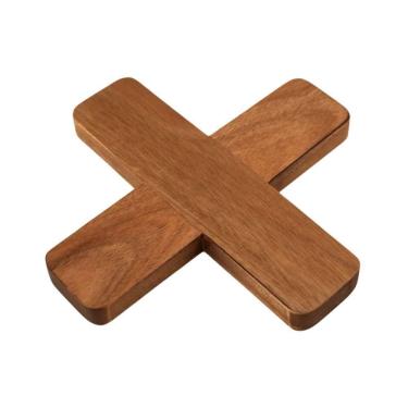 Imagem de Descanso De Panela X Em Acácia 18cm