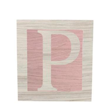 Imagem de Cubo Rosa Letra Branca com Aplique Festa Chá de Bebê Decoração 8x8x8 C