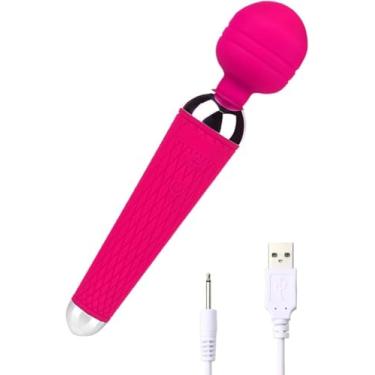 Imagem de Vibrador Varinha Magica Rosa Recarregável 10 Modos de Vibração Meepy & Co