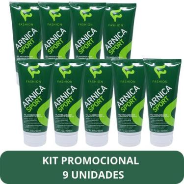 Imagem de Gel Massageador Fashion Arnica Sport Bisnaga 200ml Kit 9 Unidades - Fa