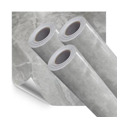 Imagem de Kit 3 Adesivo Vinilico Piso Lavavel Cimento Queimado 6M - Open Star