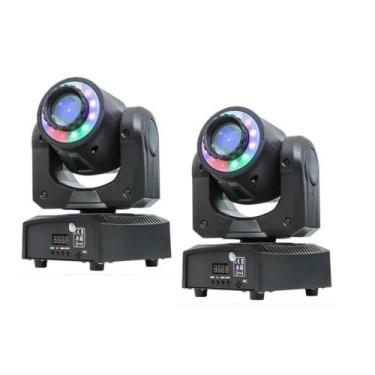 Imagem de Kit 2 Moving Head Spot Led 60w 8 Cores + Fita Led 8 Desenhos - AD LIGH