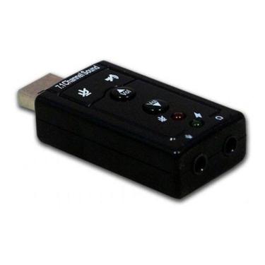 Imagem de Adaptador Placa De Som Usb 7.1 Entrada P2 Fone E Microfone