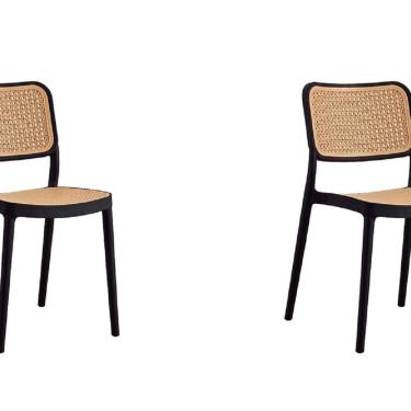 Imagem de Conjunto 2 Cadeiras para Jardim e Varanda Lia Preto/Caramelo