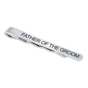 Imagem de LADY & HOME Prendedores de gravata para homens, barras de gravata de aço inoxidável, presentes para noivos, padrinhos, pai do noivo, pai da noiva, irmão da noiva, /, /, /