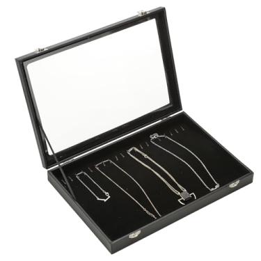 Imagem de PATIKIL Estojo para exibição de colar de pinos, caixa sombra de anel de campeonato de armazenamento de joias de 35,5 x 23 cm com porta de vidro para coleções de alfinetes de joias, anéis de prêmio de