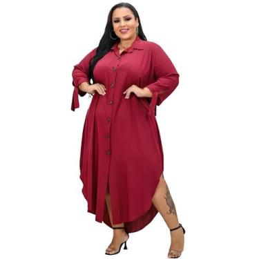 Imagem de Chamise Longo Plus Size - ZIEM, Marsala, G2 (54/56)