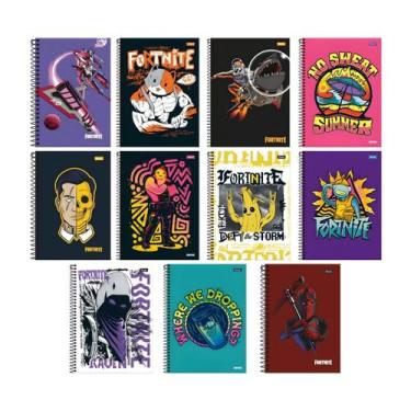 Imagem de Caderno Fortnite 1 Matéria Universitário Capa Dura - Foroni