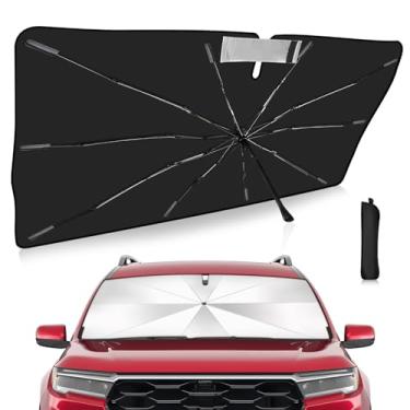 Imagem de Guarda-sol de para-brisa personalizado adequado para Honda Pilot 2023 2024 2025 capa de carro com proteção UV dobrável, escudo de chuva de emergência e protetor de painel - Acessório automotivo