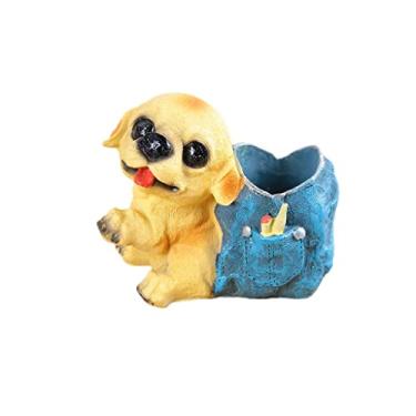 Imagem de Porta-lápis para caneta, cachorro fofo, organizador de lápis, organizador de mesa, design de animal, criativo, casa, armazenamento, mesa, cilindro, organizador de lápis, pote (cor: C)