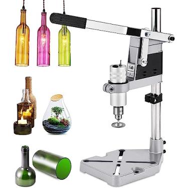 Imagem de Máquina de cortar garrafas elétrica multifuncional, kit elétrico de cortador de garrafas com acessórios completos, para perfuração, lixar, polir e cortar garrafas de vinho, decoração manual