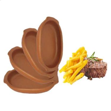 Imagem de Kit Com 4 Travessas De Barro Artesanal Para Boteco Petiscos de Alta Qu