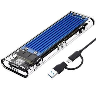 Imagem de Case Adaptador Externo M.2 NVMe para USB 3.0/3.1 Type-C, Compatível com SSD M2 22x30/42/60/80mm, P/ Computador PC Setup Notebook, Portátil (Case Gaveta SSD)