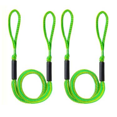 Imagem de NIUTRIP Linha de doca elástica, corda de barco corda de ancoragem extensível com flutuador de espuma para barco pontão, jet ski, seadoo, waverunner, caiaque, presentes de barco para homens, pacote com
