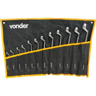 Imagem de Jogo Chave Estrela 6-32Mm Cromo Vanádio Cromada Com 12 Peças