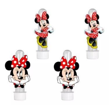 Imagem de 20 Tubetes 3d Personalizado Lembrancinha Minnie Vermelha - Barbara Uti