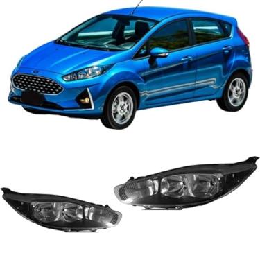 Imagem de Farol New Fiesta 2014 2015 2016 2017 2018 Hatch Máscara Negra (Lado Direito)