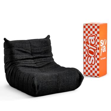 Imagem de Poltrona Puff Retro Modular 1973 em Boucle – Sofá na Caixa (Preto)