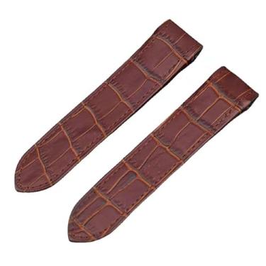 Imagem de Pulseira de couro de verão de 23 mm compatível com Cartier Santos 100XL 38 mm marrom com parafusos, Preto, 23mm band wdith, Pulseira