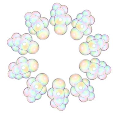 Imagem de TOYANDONA 10pcs Bubble Clusters, 1:6 Scale Dollhouse Bath Tub Bubbles Mini Craft Beads Bubbles Acrylic Cloud Beads for DIY Necklaces Bracelets Jewelry Making Supplies