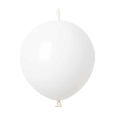 Imagem de IN-JOOYAA Balão de elos de látex branco de 15 cm, 100 peças, balão de ligação rápida para decoração de festa