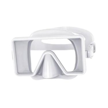Imagem de menolana Máscara de mergulho autônomo, óculos de natação, resistência a impactos, óculos profissionais à prova de vazamentos para adultos, atividades ao ar, Branco
