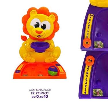 Imagem de Cesta de Basquete Infantil Leão com Bolinha e Marcador - JXP BRINK