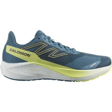 Imagem de Salomon Tênis masculino Aero Blaze tamanho 40, cor: cinza azul/limão ensolarado, Azul, 39