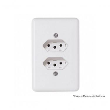 Imagem de Tomada Dupla Ilumi Stylus Bip 2P+T C/Pl 10A 250V 20120
