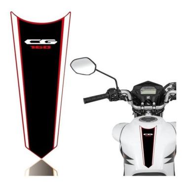 Imagem de Adesivo Faixa Gravata Tanque Moto Cg 125/150/160 Titan Fan Start Cg 160 Vermelho/Preto