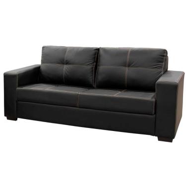 Imagem de Estofado La Paz 3 Lugares Espuma D26 Simbal Korino Preto