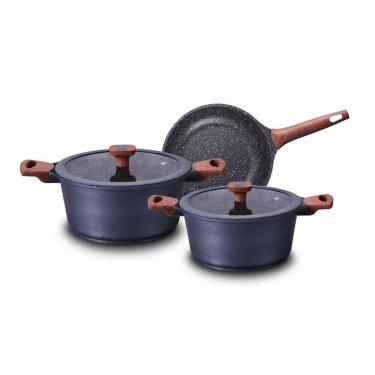 Imagem de Conjunto De Panelas Titanium Com Revestimento Cerâmico 3 Peças Mta 8450