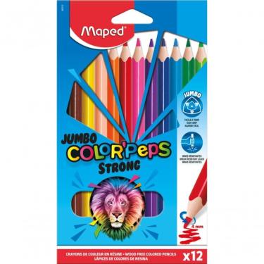 Imagem de Lápis De Cor Colorpeps Strong Jumbo - 12 Cores - Maped