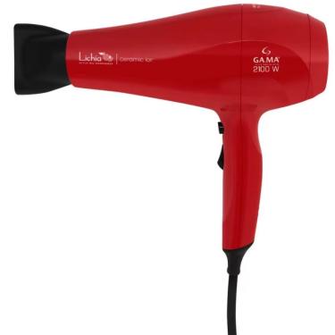 Imagem de Secador De Cabelos Ga.ma Italy Lichia Ceramic íon Motor Ac Profissional 2100w Vermelho 220v