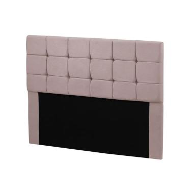 Imagem de Cabeceira Cama Box Queen 1,60 Estofada Julia Veludo Rose Star Confort Rose