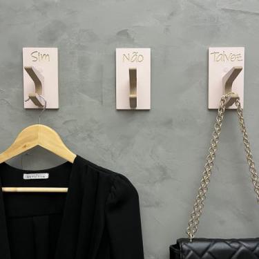 Imagem de 12 Ganchos Pendurador Provador loja roupas boho rosa premium - Souveni