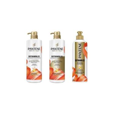 Imagem de Kit Pantene Biotinamina Shampoo 510Ml+Cond 510Ml+Cr Pentear