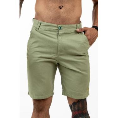 Imagem de Bermuda Masculina Sarja Brim Social  Esporte Fino Colorida - fecike, V