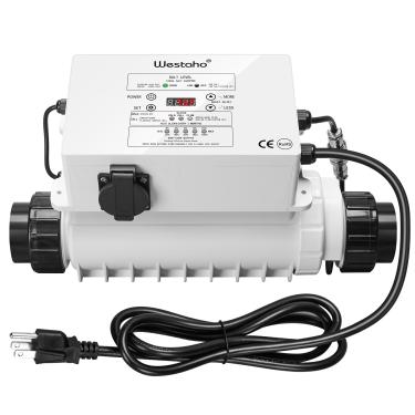 Imagem de WESTAHO Gerador De Cloro Salino, Sistema Cloração Para Piscinas Subterrâneas Até 40.000 Galões, Inclui Temporizador Bomba, Célula Titânio Fabricada Nos Eua (Vida Útil 10.000 Horas), Soquete, Saída C