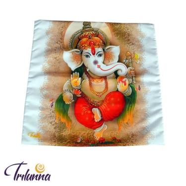 Imagem de Capa Almofada 42x42cm Ganesha Branca - Trilunna