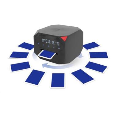 Imagem de 2-Em-1 Automático Shuffler & Dealer, Máquina Elétrica de Shuffling and Dealing para 8 Jogadores, 2 Decks 360 ° Rotativo Revendedor de Cartões para Poker & Casino, Construído Em