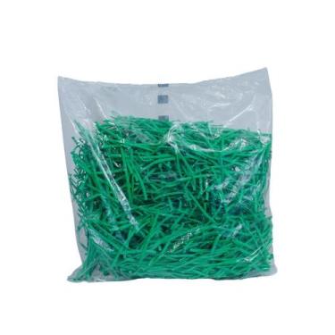 Imagem de Kit Com 5kg Fecho Plástico Verde 8cm Lacre Flexível Para Sacolas, Pães