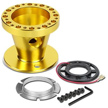 Imagem de Auto Dynasty Kit adaptador de cubo de volante de 6 furos compatível com Mitsubishi Eclipse/Lancer/Pickup, alumínio, dourado