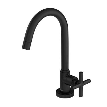 Imagem de Torneira de mesa bica alta para lavatório Duna Clássica, Black Matte, Deca, 1198.BL64.MT