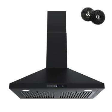 Imagem de Suporte de parede Range Hood FIREGAS Black de 30 polegadas 450 CFM