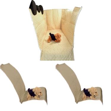 Imagem de Capa Protetora para Banco de Carro, Impermeável Universal, Dianteiro e Traseiro, Unidade e Kits de 2 e 3 Peças, Microfibra Matelada (Avelã, Kit 3 Pçs Dianteiro e Traseiro Plus)