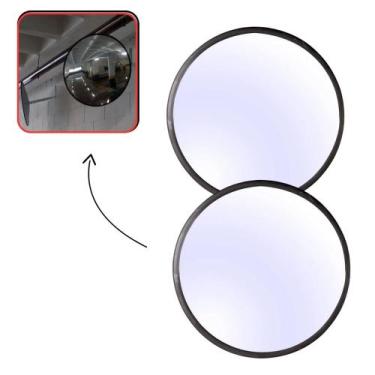 Imagem de Kit Com 2 Espelhos De Segurança Retrovisor Com Suporte Convexo 30cm - 