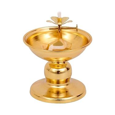 Imagem de Ｂｅｓｇａ Suporte para Lâmpada de Ghee, Suporte para Vela, Castiçal Regulável, Suporte para Vela de Chá de Liga, Suporte para Lâmpada de Manteiga para Sala de E, estilo C, Tamanho real