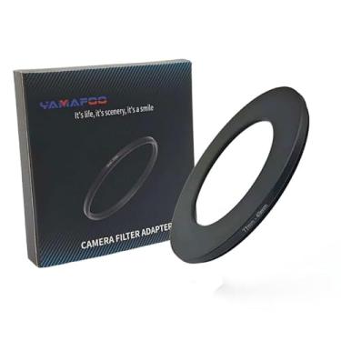 Imagem de Adaptador de anel de metal para cima/para baixo compatível com câmeras mirrorless DSLR Lens, conversor de rosca de filtro UV CPL ND, preto (77-49)