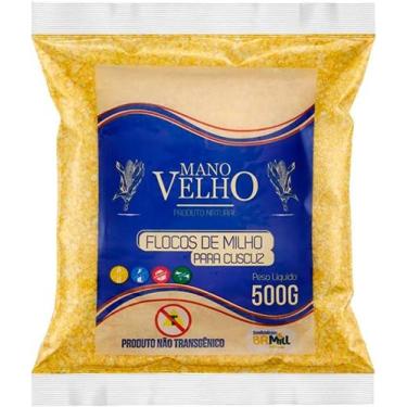Imagem de Flocos de Milho Flocão de Milho Cuscuz Mano Velho 500g